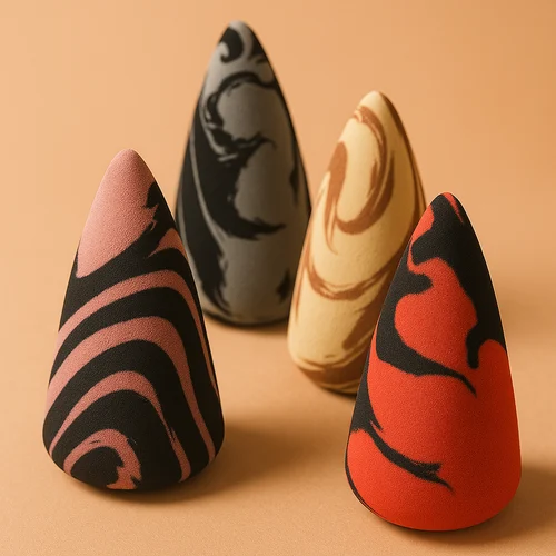 Super Soft Latex Free Makeup Blender Sponge Marble Color Waterdrop Edge Shape - Image 4