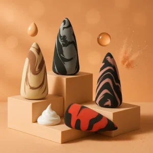 Super Soft Latex Free Makeup Blender Sponge Marble Color Waterdrop Edge Shape